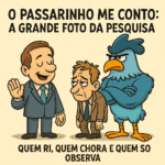 O Passarinho Me Contou: A Grande Foto da Pesquisa — Quem Ri, Quem Chora e Quem Só Observa