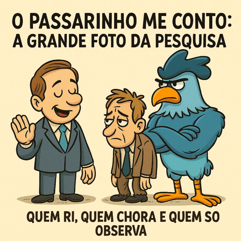 O Passarinho Me Contou: A Grande Foto da Pesquisa — Quem Ri, Quem Chora e Quem Só Observa