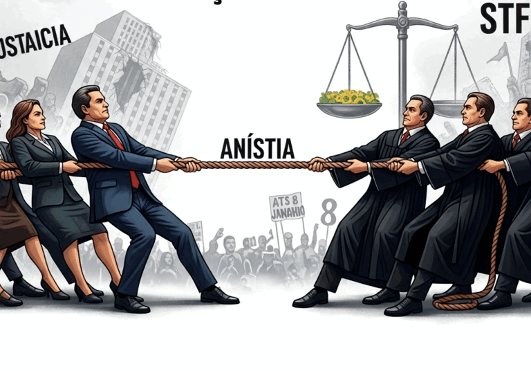 Congresso avança com proposta de anistia enquanto STF julga cúpula do 8 de janeiro