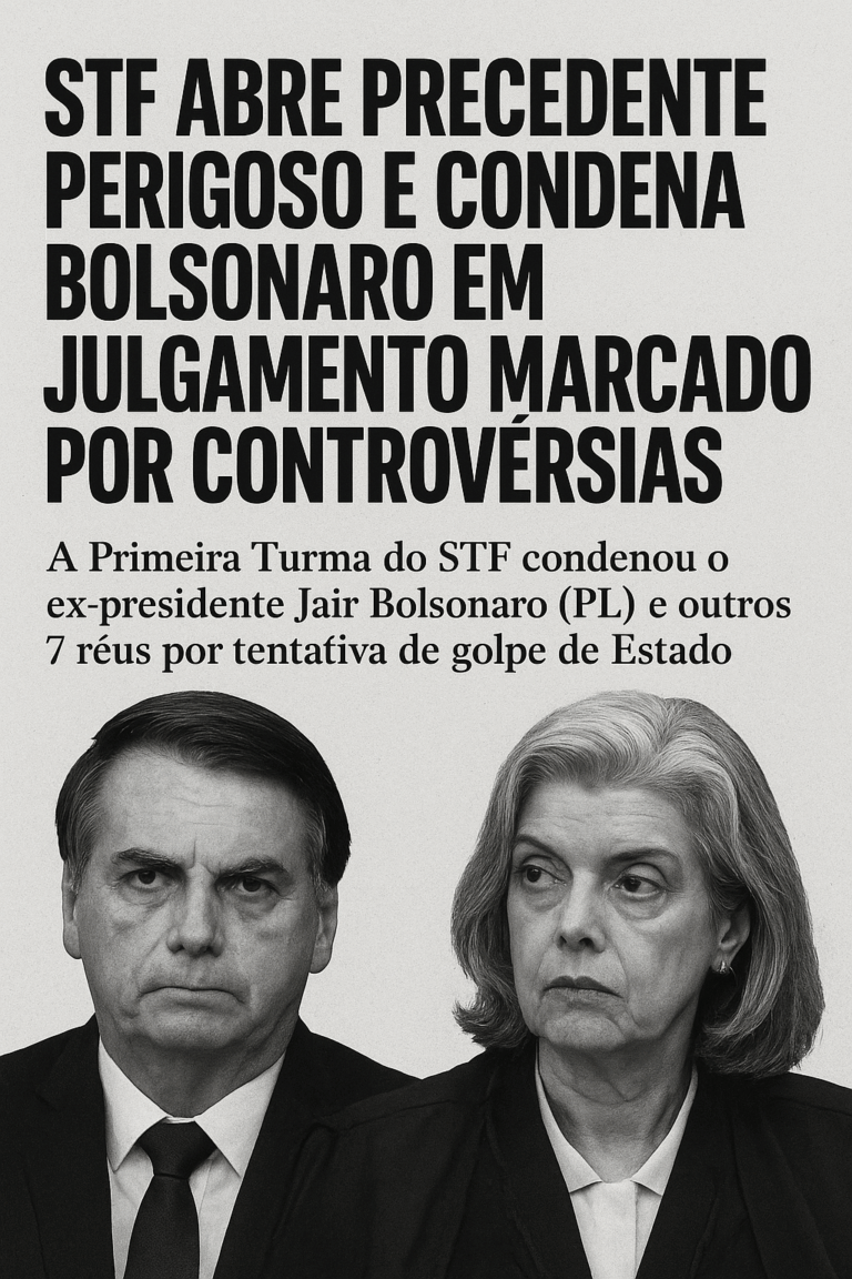 STF abre precedente perigoso e condena Bolsonaro em julgamento marcado por controvérsias