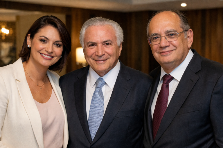 Michelle Bolsonaro entra em campo e articula diálogo direto com Gilmar Mendes por Jair Bolsonaro