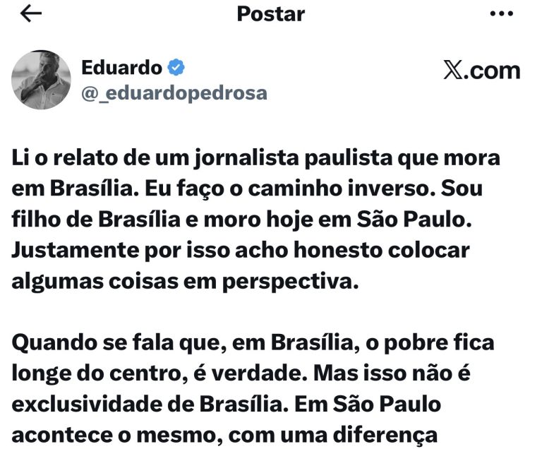 De Brasília a São Paulo: um contraponto honesto às críticas à Capital Federal