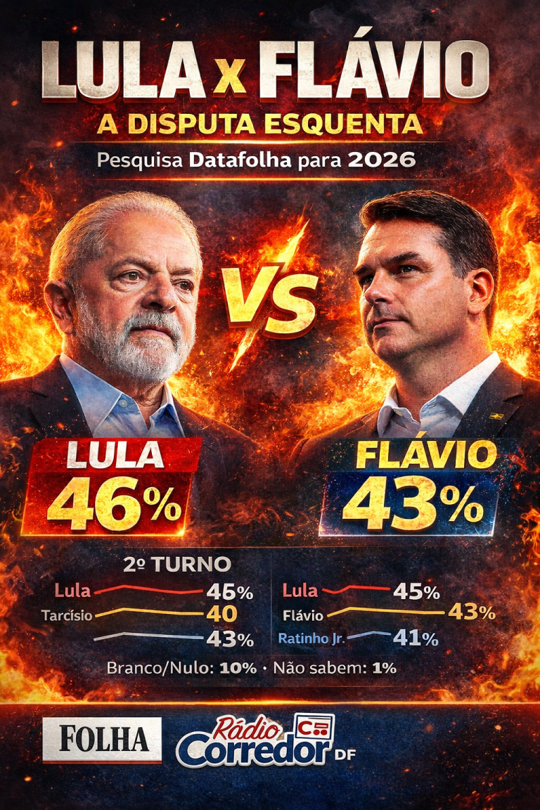 Flávio Bolsonaro Empata Com Lula e disputa se acirra