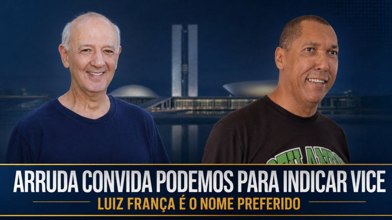 Arruda convida Podemos para indicar vice, e Luiz França é o nome preferido