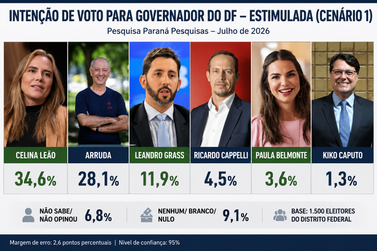 Celina lidera, Arruda resiste e a instabilidade jurídica pode mudar a disputa pelo Palácio do Buriti
